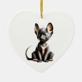 Personalisiert Lykoi Kitten Keramik Ornament