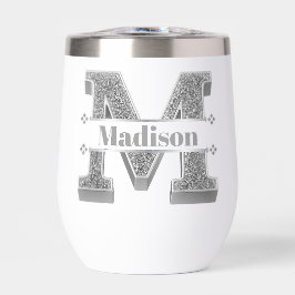 Personalisiert m Erste Silver Monogramm Ihr Name