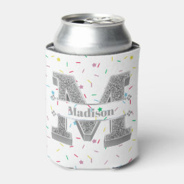 Personalisiert m Erste Silver Monogramm Ihr Name Dosenkühler
