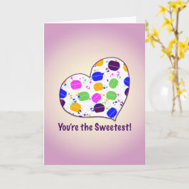 Personalisiert Macaron Confetti Herzchen Valentine Karte