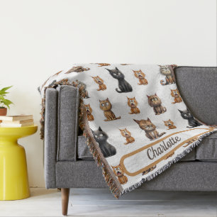 Personalisiert Mad Funny Cats Decke