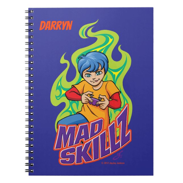 Personalisiert Mad Skillz Gaming Notizblock (Vorderseite)