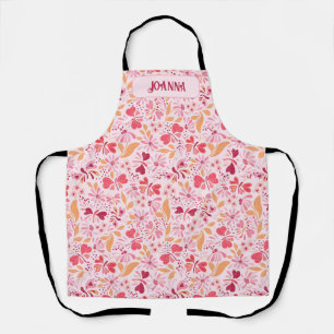 Personalisiert Magenta Liebe & Butterfliegen Schür Schürze