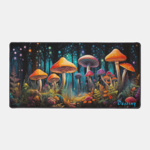 Personalisiert Magic Mushroom Forest Desk Mat Schreibtischunterlage