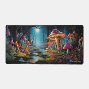 Personalisiert Magic Mushroom Forest Desk Mat Schreibtischunterlage