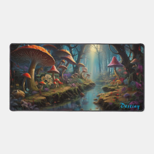 Personalisiert Magic Mushroom Forest Desk Mat Schreibtischunterlage