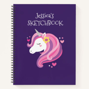 Personalisiert Magical Unicorn Artist Sketchbook Notizbuch