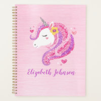 Personalisiert Magisch rosa Glitzer Einhorngesicht