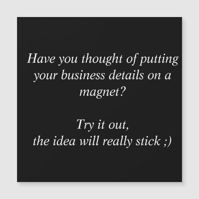 Personalisiert, Magnetkarte (Vorderseite)