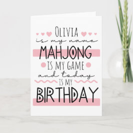 Personalisiert Mahjong Birthday Dankeskarte