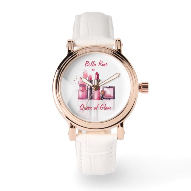Personalisiert Makeup Artist Makeup Artist Gift Armbanduhr (Vorderseite)