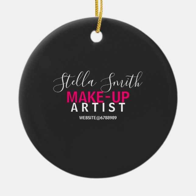 Personalisiert-Makeup-Künstlergeschenk Keramik Ornament (Vorne)