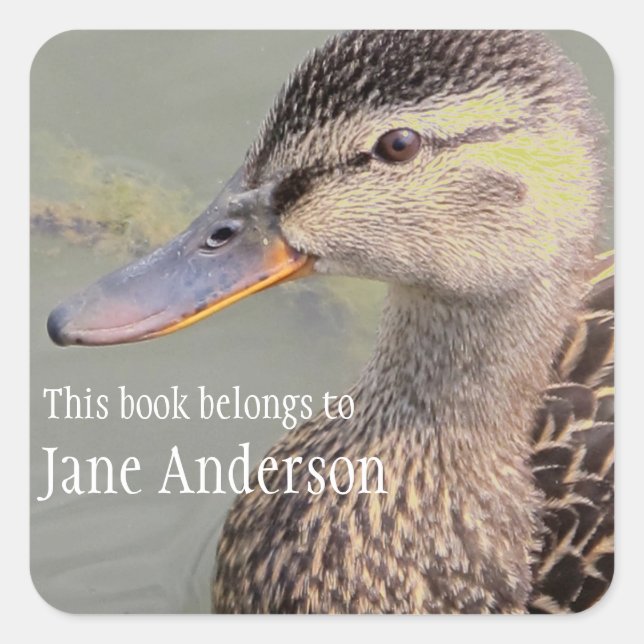 Personalisiert Mama Duck Buchzeichen Sticker (Vorderseite)