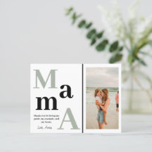 Personalisiert Mama Foto Mütter Tageskarte