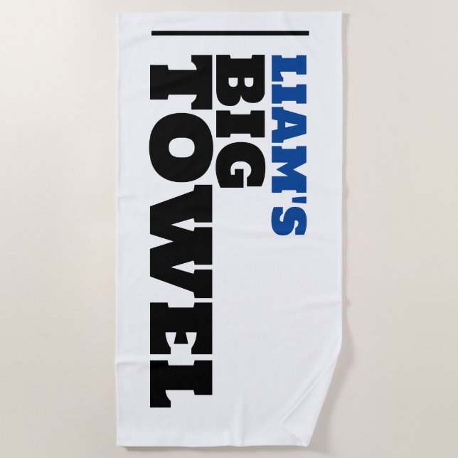 PERSONALISIERT MAN BIG BEACH TOWEL STRANDTUCH (Vorderseite)