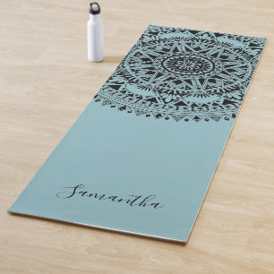 Personalisiert Mandala Blue Yoga Mat Yogamatte