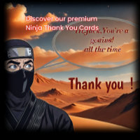 Personalisiert Manga Comic Ninja Danka-Karte
