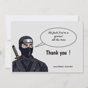 Personalisiert Manga Comic Ninja Danka-Karte Dankeskarte