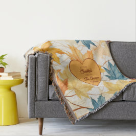 Personalisiert Maple Blätter Erntedank Herz Decke