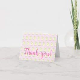 Personalisiert Margarita Pink Green Girly Dankeskarte