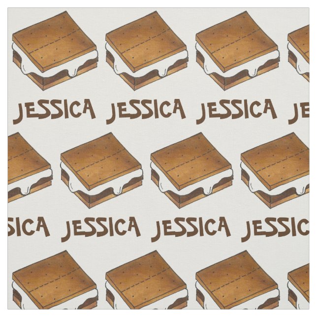 Personalisiert Marshmallow Camp Fire S'mores Smore Stoff (Muster)