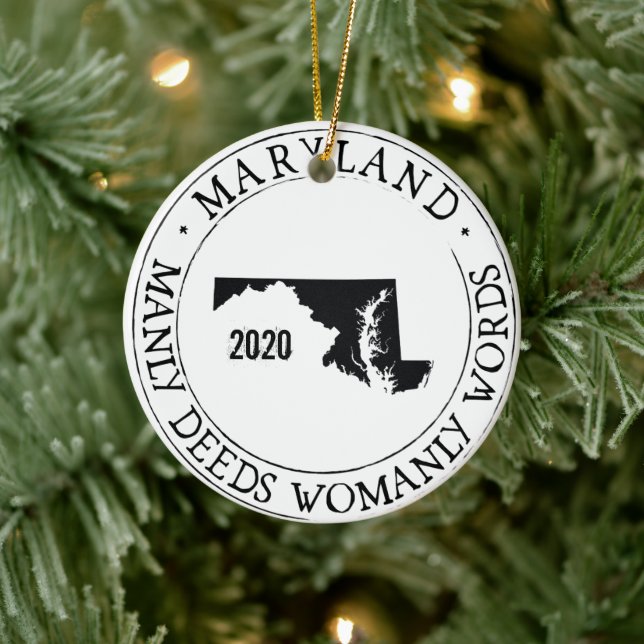 Personalisiert Maryland Ornament (Baum)