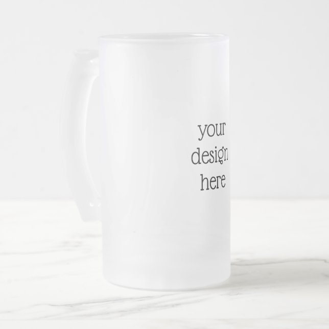 Personalisiert Mattglas Bierglas (Vorderseite Links)