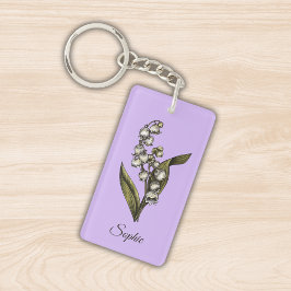 Personalisiert May Birth Blume Lily Schlüsselanhän Schlüsselanhänger