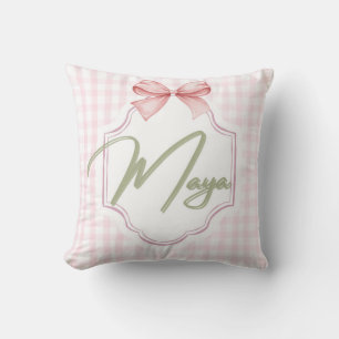 Personalisiert Maya Baby Girl Kinderzimmer Bow&Gin Kissen
