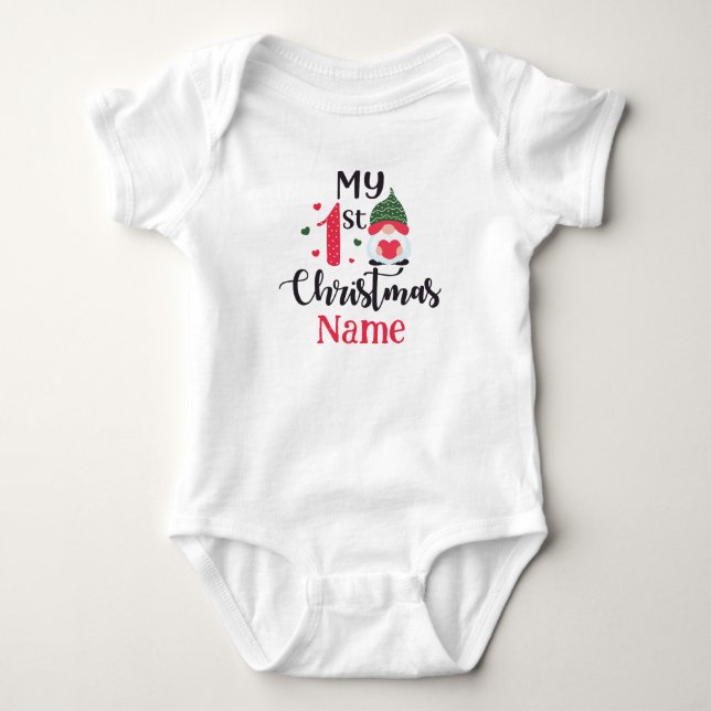 Personalisiert Mein erster Niedlicher Baby-Bodysui Baby Strampler (Vorderseite)