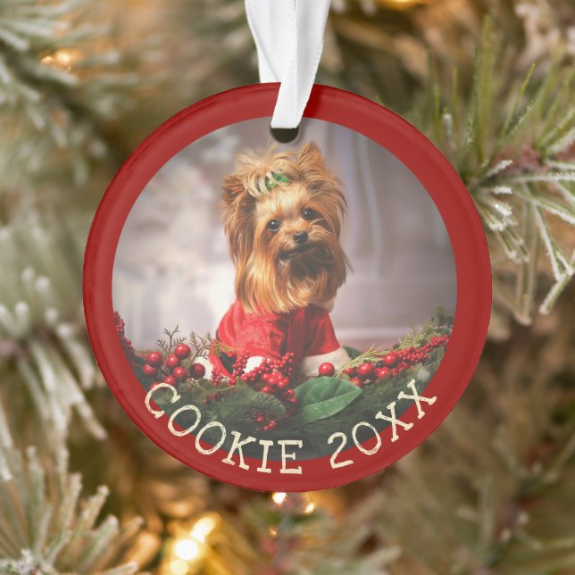 Personalisiert mein erster Weihnachtshund Keepake  Ornament (Baum)