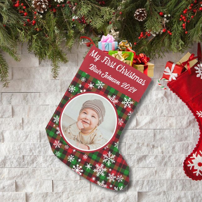 Personalisiert Mein erstes Foto zu Weihnachten Kar Kleiner Weihnachtsstrumpf (Von Creator hochgeladen)