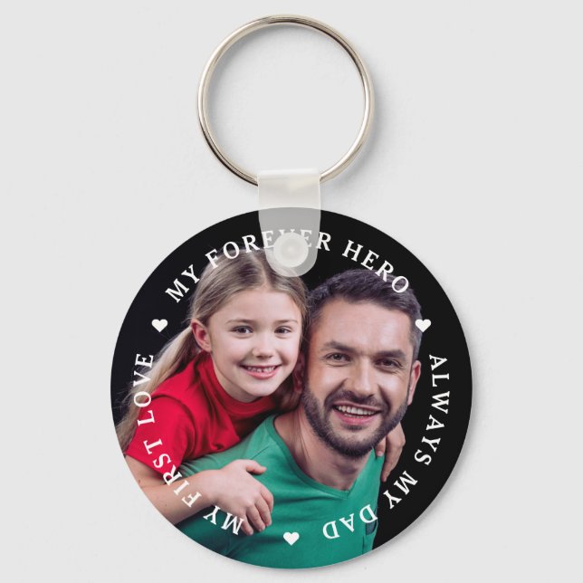 Personalisiert Mein erstes Liebe Forever Hero Vate Schlüsselanhänger (Vorderseite)