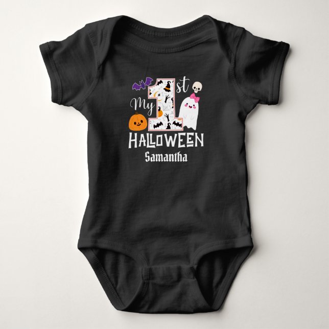 Personalisiert mein erstes niedliches Baby Baby Strampler (Vorderseite)