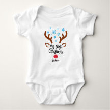 Personalisiert mein erstes Rentier Baby Body