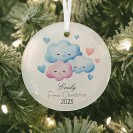 Personalisiert mein erstes Weihnachtsschmuckglas Ornament Aus Glas