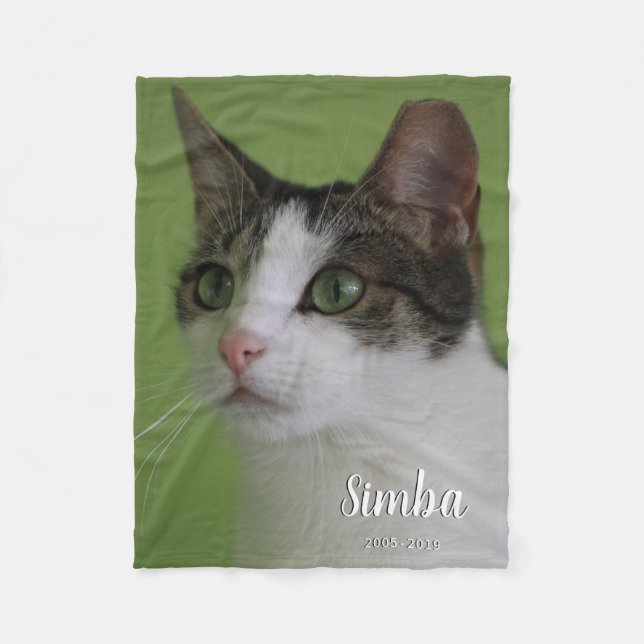 Personalisiert Memorial Pet Image Blankke Fleecedecke (Vorderseite)