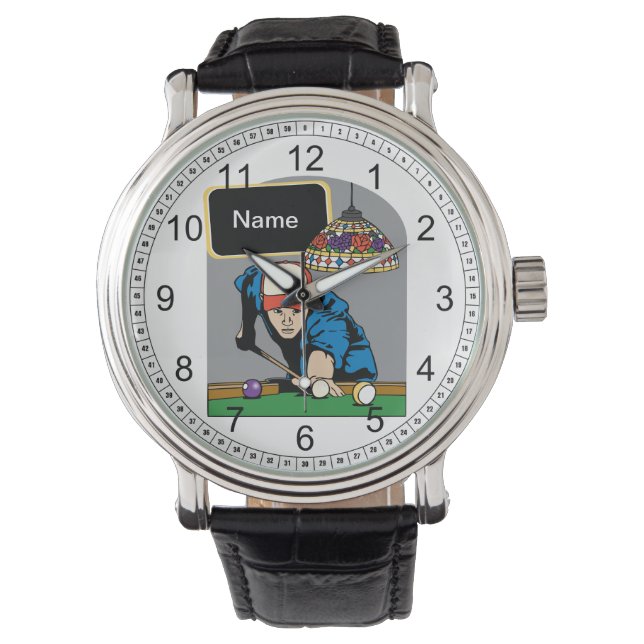 Personalisiert Mens Billiards Armbanduhr (Vorderseite)