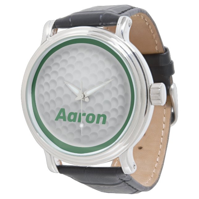 Personalisiert Mens Golf Golfspiel Watch Geschenk Armbanduhr (Schrägansicht)