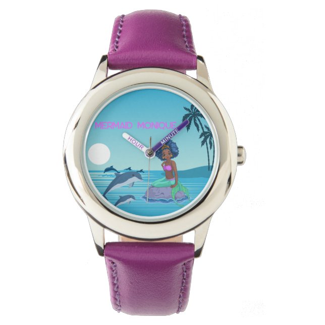 Personalisiert Mermaid Armbanduhr (Vorderseite)