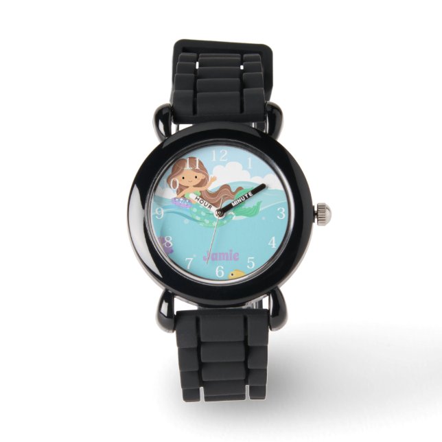 Personalisiert Mermaid Armbanduhr (Vorderseite)