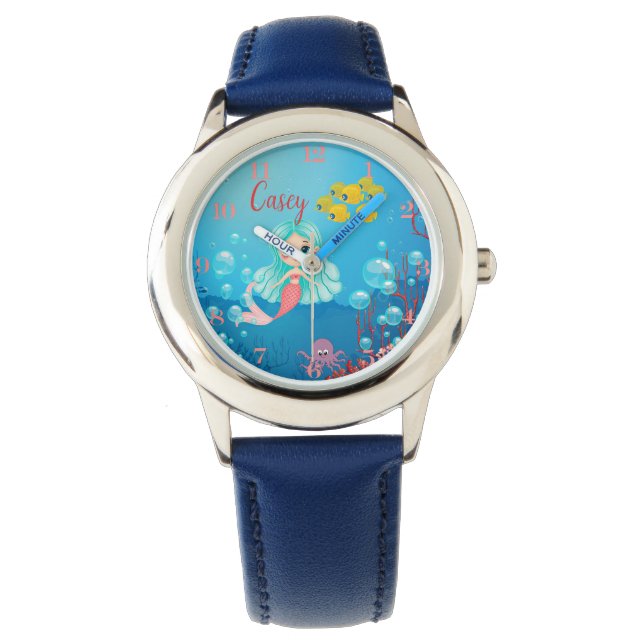 Personalisiert Mermaid Armbanduhr (Vorderseite)