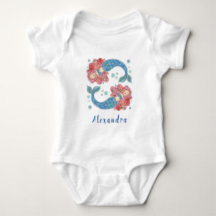 Personalisiert Mermaid Bodysuit Baby Strampler