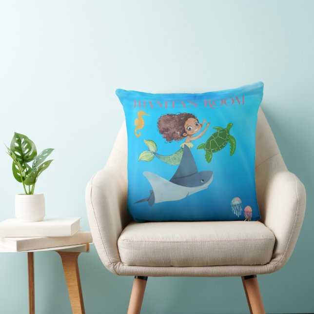Personalisiert Mermaid Kissen (Stuhl )