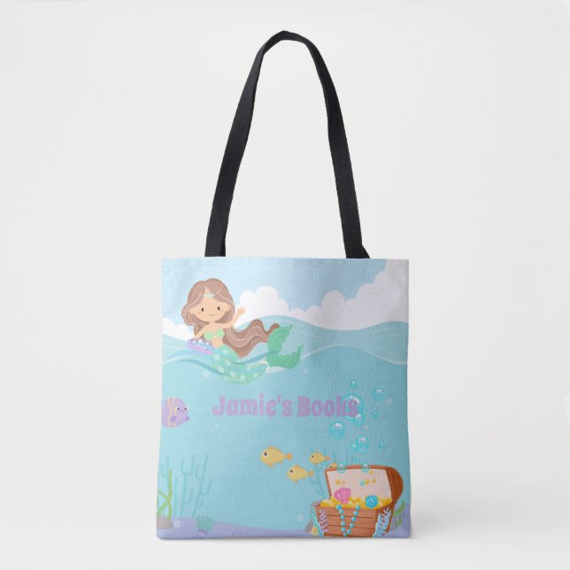 Personalisiert Mermaid Tasche (Vorderseite)