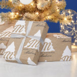 Personalisiert Merry Christmas Kraft Monogram Tree Geschenkpapier<br><div class="desc">Ein personalisiertes "Frohe Weihnachten" Monogramm Baum-Design mit einem Xmas ein kraftbraunes Papier-Look Hintergrund. Ein ideales festliches, individuelles Design für die Ferienzeit. Passen Sie das Monogramm an und machen Sie es zu Ihrem eigenen!</div>