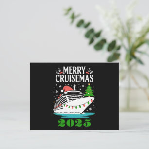 Personalisiert Merry Cruisemas Kreuzfahrtschiff-Fa Feiertagspostkarte