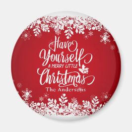 Personalisiert Merry Little Christmas | Magnet