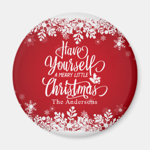 Personalisiert Merry Little Christmas   Magnet