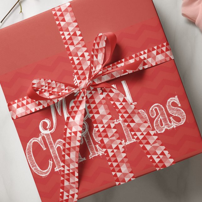 Personalisiert Merry Little Weihnachten Abstrakte  Satinband (Von Creator hochgeladen)